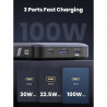 Φορητή μπαταρία UGREEN PB720, 20000mAh, PD 3.0 100W, ψηφιακή οθόνη LED, κατάλληλη για αεροπορικά ταξίδια, USB-C, Γκρι