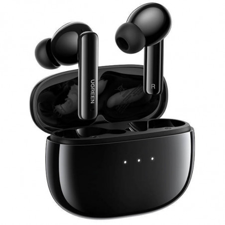 UGREEN HiTune T3 TWS ANC WS106 vezeték nélküli fülhallgató, 7 óra üzemidő, aktív zajszűrés (ANC), Ambient Sound, érintésvezérlés, Bluetooth 5.2, fekete