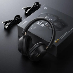 Casti fara fir UGREEN HiTune ANC Max5c HP203, Pana la 75 de ore, Spatial Audio, Hi-Res, Anulare hibrida a zgomotului (ANC), Pliabile, Negru