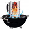 Συσκευή ανάφλεξης μπάρμπεκιου Master Grill & Party MG118, Κατάλληλη για κάρβουνα και μπρικέτες, Θερμομονωμένη λαβή, Ατσάλι, Ασημί