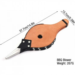Master Grill & Party MG119 Hand-Pump for Fireplace/Barbecue, 37.7 cm, Vintage Design, Brown