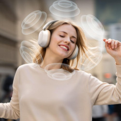 UGREEN HiTune ANC Max5c HP203 Wireless Headphones, Up to 75 Hours, Spatial Audio, Hi-Res, Hybrid ANC Noise Cancellation, Foldable, White