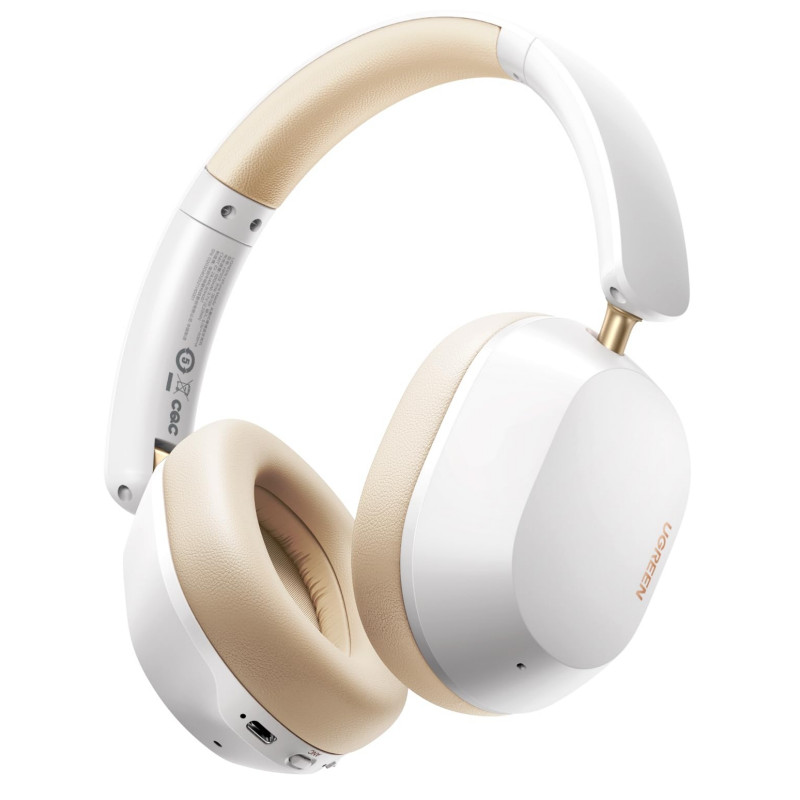 UGREEN HiTune ANC Max5c HP203 Wireless Headphones, Up to 75 Hours, Spatial Audio, Hi-Res, Hybrid ANC Noise Cancellation, Foldable, White