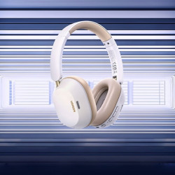 UGREEN HiTune ANC Max5c HP203 vezeték nélküli fejhallgató, akár 75 óra üzemidő, térbeli hangzás, Hi-Res, hibrid aktív zajszűrés (ANC), összecsukható, fehér