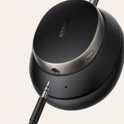 Ασύρματα ακουστικά UGREEN ANC HP206 StudioPro, Έως 120 ώρες, Hi-Res, LDAC, Spatial Audio, Λειτουργία παιχνιδιού, 8 λειτουργίες ισοσταθμιστή, Γρήγορη φόρτιση, Μαύρο