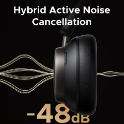 Безжични слушалки UGREEN ANC HP206 StudioРro, До 120 часа, Hi-Res, LDAC, Spatial Audio, Game Mode, 8 EQ режима, Бързо зареждане, Черен