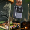 UGREEN PB770 Portable Power Bank, 48,000 mAh, 300W, LiFePO4, USB-C/A, LED Light with Multiple Modes, Handle, Gray