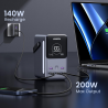 UGREEN PB770 Portable Power Bank, 48,000 mAh, 300W, LiFePO4, USB-C/A, LED Light with Multiple Modes, Handle, Gray