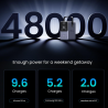 UGREEN PB770 Portable Power Bank, 48,000 mAh, 300W, LiFePO4, USB-C/A, LED Light with Multiple Modes, Handle, Gray