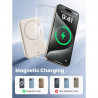 Преносима батерия UGREEN PB560, 5000mAh, PD 3.0 20W, Qi 7.5W, Магнитно безжично зареждане, LED светлини, USB-C, Бял