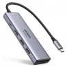 UGREEN CM511 6-in-1 Docking Station, PD 100W, USB-C to 3x USB-A/1x HDMI/1x SD/1x MicroSD, Up to 4K@60fps, Gray