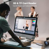 Докинг станция 6в1 UGREEN CM511, PD 100W, USB-C към 3x USB-A/1xHDMI/1xSD/1xMicroSD, До 4K@60fps, Сив
