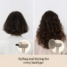 Uscator de par Silk'n SilkyAir Pro HDB3PE1001, 1600 W, 76 km/h, 18 moduri, Control automat al temperaturii, 39-98°C, Ionizare, 3 accesorii, LED, Roz auriu