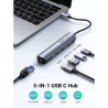 Σταθμός σύνδεσης 5 σε 1 UGREEN CM418, PD 100W, USB-C προς 1xUSB-C (PD)/2xUSB-A/1xHDMI/RJ45, 4K@30fps, Γκρι