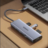 Βάση σύνδεσης 9 σε 1 UGREEN CM498, PD 100W, USB-C προς 1xUSB-C (PD)/3xUSB-A/HDMI/VGA/RJ45/SD, 4K@30fps, Γκρι