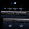 UGREEN CM639 8-in-1 Docking Station, PD 100W, USB-C to 1xUSB-C (PD)/2x USB-C/2x USB-A/2x HDMI/DP, 4K@60fps, Gray