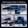 Докинг станция 8в1 UGREEN CM639, PD 100W, USB-C към 1xUSB-C(PD)/2x USB-C/2xUSB-A/2xHDMI/DP, 4K@60fps, Сив