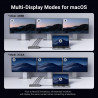 Σταθμός σύνδεσης 8 σε 1 UGREEN CM639, PD 100W, USB-C προς 1xUSB-C (PD)/2x USB-C/2xUSB-A/2xHDMI/DP, 4K@60fps, Γκρι