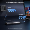 UGREEN CM639 8-in-1 dokkolóállomás, PD 100 W, USB-C – 1xUSB-C (PD)/2x USB-C/2x USB-A/2x HDMI/DP, 4K@60 fps, szürke