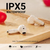 Căști fără fir UGREEN HiTune H5 TWS WS201, 6 ore, reducere activă a zgomotului (ANC), IPX5, comandă tactilă, Bluetooth 5.3, alb