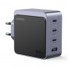 Зарядно устройство UGREEN GaN X565, PD 3.0 100W, 3xUSB-C/1xUSB-A, GaN технология, ,  Сив