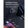 UGREEN GaN X565 töltő, PD 3.0 100 W, 3xUSB-C/1xUSB-A, GaN technológia, szürke