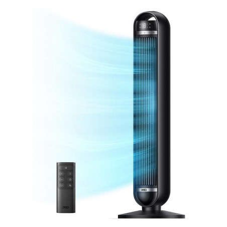 Dreo Nomad TF414 toronyventilátor, 35 W, 92 cm, 1961 m³/h, 8 sebességfokozat, 4 üzemmód, oszcilláció, fekete