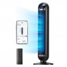 Вентилатор кула Dreo Tower Fan 413S, 35W, 92 см, 1961 м3/ч, 8 скорости, 4 режима, Осцилация, Мобилно приложение, Гласови команди, Черен
