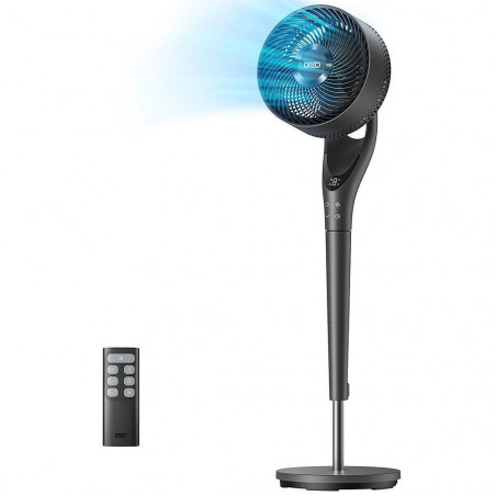 Ανεμιστήρας Dreo TurboPoly™ Fan 154, 36 W, 3 λειτουργίες, 9 ταχύτητες, οριζόντια ταλάντωση έως 120°, HyperSilent, μαύρος