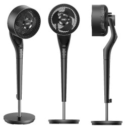 Вентилатор Dreo TurboPoly™ Fan 154, 36W, 3 режима, 9 скорости, Хоризонтална осцилация до 120°, HyperSilent, Черен