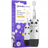 Periuta de dinti sonica pentru copii Nordics CA2610 Panda, 4 moduri, Baterie AAA, Pulsatie usoara, Timer, Alerta zone, Memorie, Negru