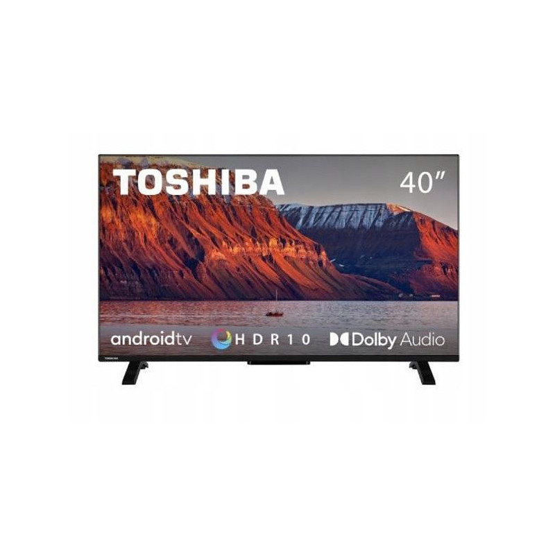 Toshiba 40LA2363DG tévé, 40", 100 cm, 1920x1080 Full HD, E osztály, Smart TV, DLED, Wi-Fi, Bluetooth, Android 11, fekete