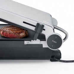 Caso Germany SteakMaster Pro 3-in-1 Electric Grill, 2000W, 34 x 24 cm, 80–240°C, Ceramic Coating, Timer, Touch Controls, Stainless Steel/Black