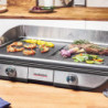 Gastroback Advanced Pro 42523 Electric Grill with Removable Plates, 2300W, 50 x 30 cm, 90–240°C, Smooth/Ribbed, Non-stick, Drip Pan, Black/Stainless Steel