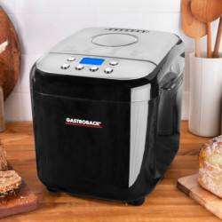 Φούρνος ψωμιού Gastroback Design Pro 42822, 500 W, 500-750-1000 γρ., 19 προγράμματα, Αντικολλητικό δοχείο, 7 είδη ψωμιού, 3 επίπεδα ψησίματος, Μαύρο