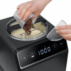 Graef IM706 2 az 1-ben jégkrémkészítő, 180 W, 2 l, 4 program, -18 °C és -35 °C között, érintőképernyős kijelző, fekete