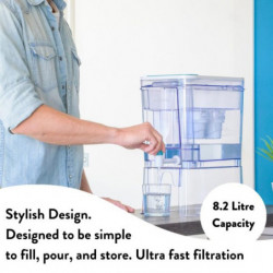 Dozator cu filtrare apa Aqua Optima Perfect Pour WD1003, 8,2 l, Filtrare in 5 etape, Fara BPA, Evolve+, Alb/Transparent