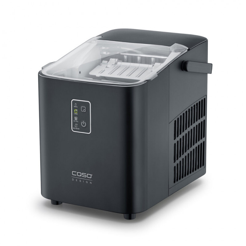 Ледогенератор Caso IceChef Compact 3401, 120W, 1 л, 12 кг/24 ч, 2 размера, Самопочистване, Компресорен, Черен мат