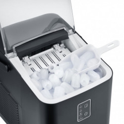 Caso IceChef Compact 3401 jégkészítő, 120 W, 1 l, 12 kg/24 óra, 2 méret, öntisztító, kompresszoros, matt fekete