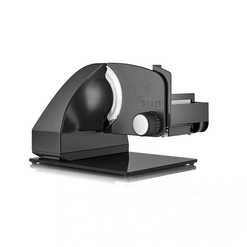 Колбасорезачка Graef Master M95, 170W, 0-20 мм, Острие 170 мм, Неръждаема стомана, Комбинирана приставка, Черен