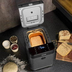 Graef BA806 kenyérsütő, 520 W, 500–750 g, 36 program, tapadásmentes bevonat, 3 fokozat, késleltetett indítású időzítő, fekete