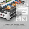 CASO Design Raclette AirClean Raclette Grill, 1500W, Ceramic Plates, Odor and Smoke Reduction System, Filter, Stainless Steel