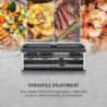 CASO Design Raclette AirClean Raclette Grill, 1500W, Ceramic Plates, Odor and Smoke Reduction System, Filter, Stainless Steel
