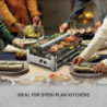 Γκριλ ρακλέτ CASO Design Raclette AirClean, 1500 W, κεραμικές πλάκες, σύστημα για μείωση των οσμών και του καπνού, φίλτρο, ανοξείδωτο