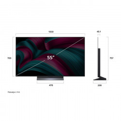 LG OLED55C51LA TV, 4K Ultra HD 3840 x 2160, 55", Energy Class G, OLED, Smart TV, Dolby Vision, AI Upscaling, webOS, Black