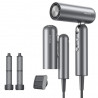 Сешоар Dreame Pocket AHD51-SG Pro, 1300W, 110 000 об/мин, 70 м/с, 2 скорости, 5 темп., NTC, Coanda, Сгъваем, Сив