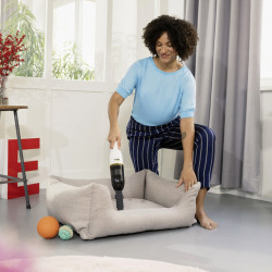 Aspirator de mână Karcher CVH 2, 70 W, 150 ml, baterie Li-ion 2 Ah/7,2 V, autonomie de 10 minute, filtru lavabil, alb