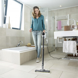 Karcher SC 1 EasyFix Steam Cleaner, 1200W, 0.2 L, 3 bar, 20 m², Heats up in 3 minutes, Child Safety Lock, White/Black