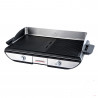 Gastroback Advanced Pro 42523 Electric Grill with Removable Plates, 2300W, 50 x 30 cm, 90–240°C, Smooth/Ribbed, Non-stick, Drip Pan, Black/Stainless Steel