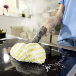 Парочистачка Karcher SC 3 Deluxe, 1900W, 1 л, 3.5 bar, 75 m2, Загряване до 30 секунди, LED индикатор, Бял/Черен